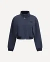 Miu Miu Buttoned Pockets Bomber Jacket In Blue