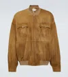 Miu Miu Bomberjacke Aus Veloursleder In Braun