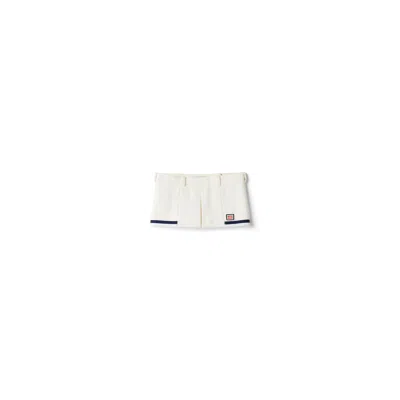 Miu Miu Bonded Cotton Piqué Miniskirt In White