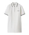 Miu Miu Cotton Pique Short-sleeve Polo Mini Dress In White