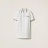 Miu Miu Bonded Piqué And Technical Jersey Dress In White
