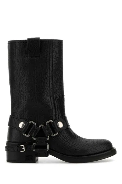 Miu Miu Chic Ankle Boots For Women In Black