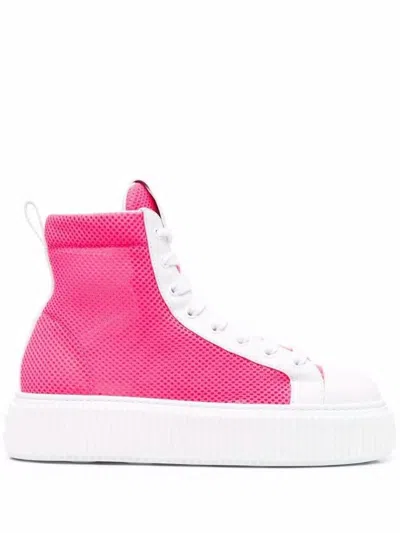 Miu Miu Boots In Fluo Pink+bianco