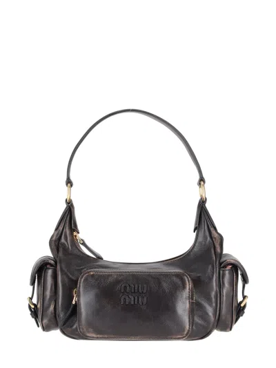 Miu Miu Borse Nappa Old Pocket In Brown