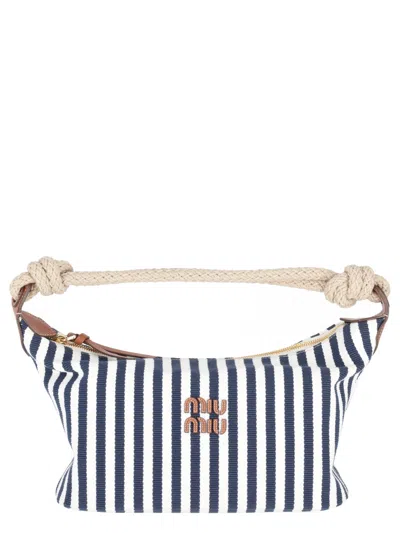 Miu Miu Borse Cannette' Righe In Blue