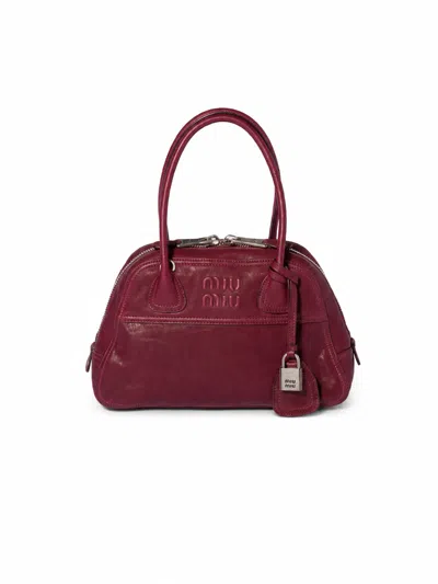 Miu Miu Borse Nappa Aviator In Blue