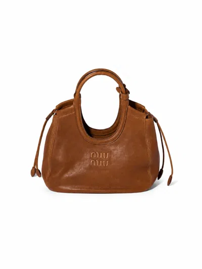 Miu Miu Borse Nappa Aviator In Brown