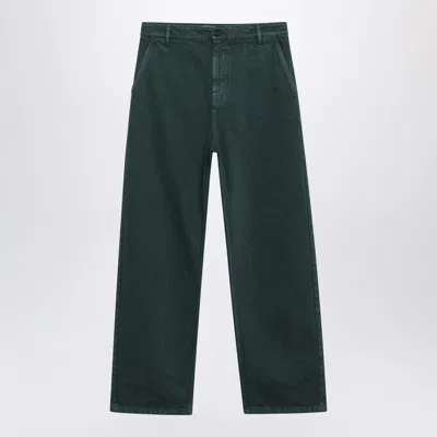 Miu Miu Bottle Green Gabardine Trousers