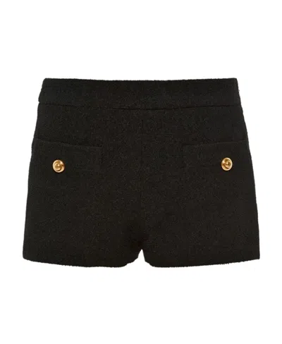 Miu Miu Bouclé Shorts In Black