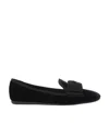 Miu Miu Bow Bow Flats With Front In Black