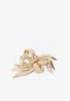Miu Miu Bow Brooch In Gold