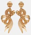Miu Miu Bow-detail Clip-on Earrings In Gold