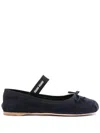 Miu Miu Satin Ballet Flats In Moro