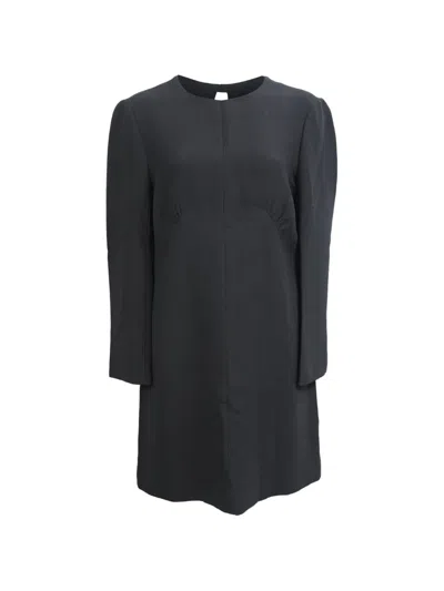 Pre-owned Miu Miu Bow-embellished Mini Dress In Black