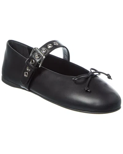 Miu Miu Bow Leather Flat