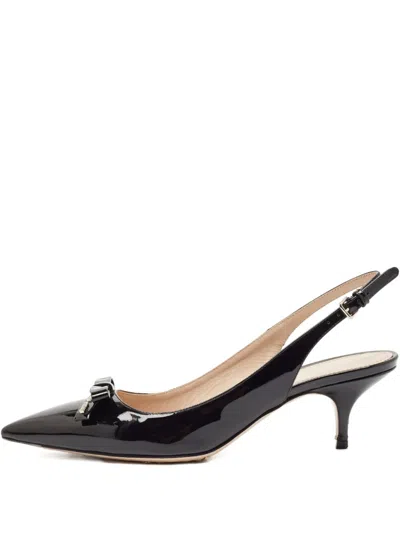 Pre-owned Miu Miu Bow Slingback Pumps