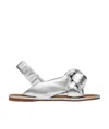 Miu Miu Bow-tie Sandals In Gray