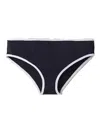Miu Miu Blue Technical-knit Bikini Bottom In Beige