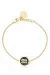 Miu Miu Bracciale In Metallo Smaltato In Gold