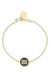 Miu Miu Bracciale In Metallo Smaltato In Gold