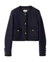 Miu Miu Braid-trim Virgin-wool Jacket In Blue
