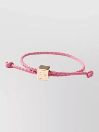 Miu Miu Braided Bracelet Scooby Gold Tone Accent