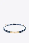 Miu Miu Adjustable Cord Bracelet Gold Tone Accents In Burgundy
