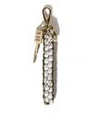 Miu Miu Braided Keychain Holder In Green