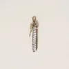 Miu Miu Braided Keychain Holder In Multicolor