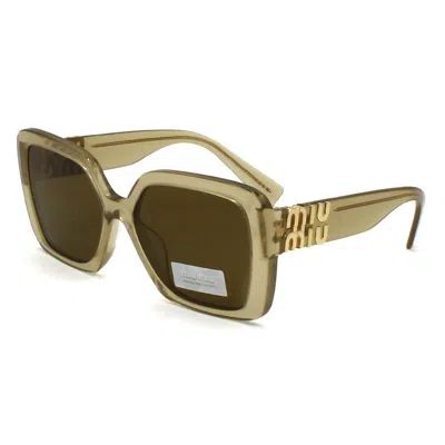 Pre-owned Miu Miu Brand 2024 Miu-miu Women Sunglasses Mu 10ys 11m-01t Authentic Italy Frame S In Brown
