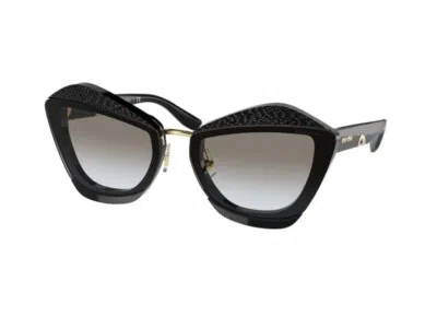 Pre-owned Miu Miu Brand  Sunglasses Mu 01xs 06f0a7 Black Gray Woman