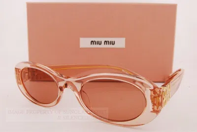 Pre-owned Miu Miu Brand  Sunglasses Mu 06zs 13t 1p1 Noisette Transparent/brown Women