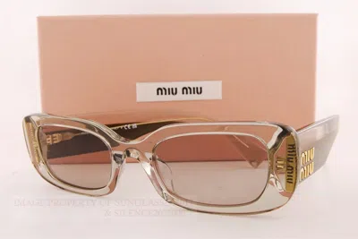 Pre-owned Miu Miu Brand  Sunglasses Mu 08ys 13m 04f Juta Transparent/brown For Women