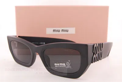 Pre-owned Miu Miu Brand  Sunglasses Mu 09ws 1bo 5s0 Matte Black/gray For Women