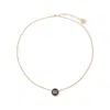 Miu Miu Adjustable Chain Necklace With Pendant Detail In Gold