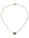 Miu Miu Adjustable Chain Necklace With Pendant Detail In Gold