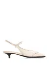Miu Miu Leather Slingback Pump In White