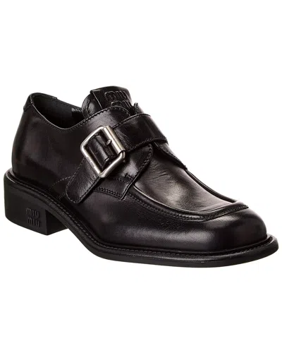 MIU MIU MIU MIU BROGUE LEATHER LOAFER