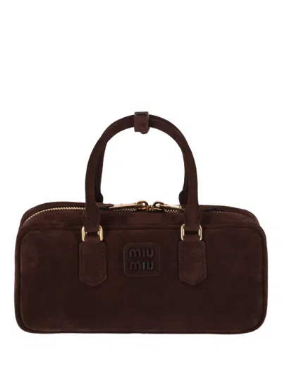 MIU MIU BROWN ARCADIE SATCHEL