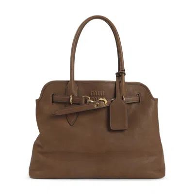 Miu Miu Brown Aventure Handbag