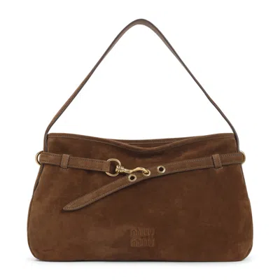 Miu Miu Brown Aventure Shoulder Bag