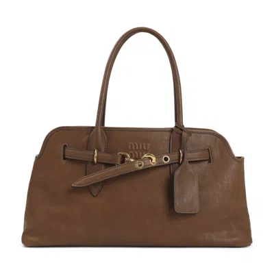 Miu Miu Brown Aventure Shoulder Bag