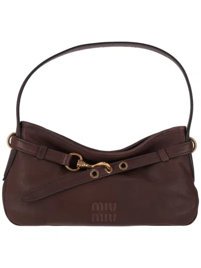 Miu Miu Brown Aventure Shoulder Bag
