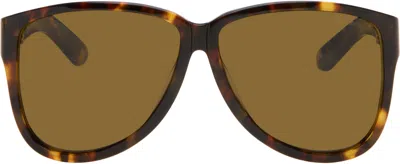 Miu Miu Brown Aviator Sunglasses