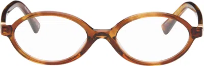 Miu Miu Brown 'breaking The Rules' Oval Glasses