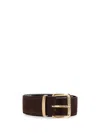 Miu Miu Suede Buckle Belt Loop Adjustable Length In Brown