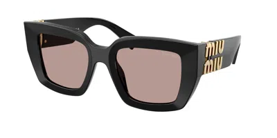 Miu Miu Brown Butterfly Ladies Sunglasses Mu B05s 16k20i 51 In Black