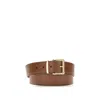 Miu Miu Brown Calf Leather Bos Taurus Regular Belt In Brown