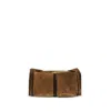 Miu Miu Suede Utilitaire Crossbody Bag Adjustable Strap In Brown