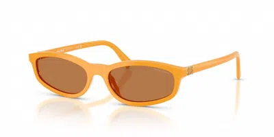 Miu Miu Brown Cat Eye Ladies Sunglasses Mu A06s 22d90q 54 In Orange